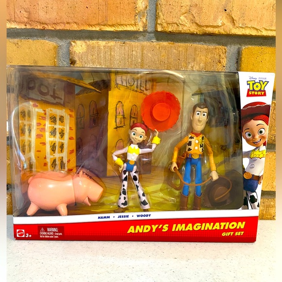 Disney Pixar Toy Story Andys Imagination Gift Set 4" Action Figures Woody Jessie - Picture 1 of 2